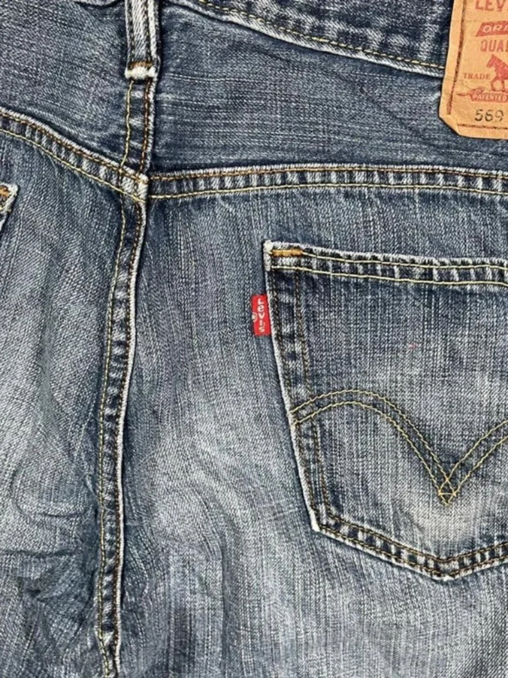 Levi’s 569 Blue Baggy Denim Shorts Y2K Skater W33 I9